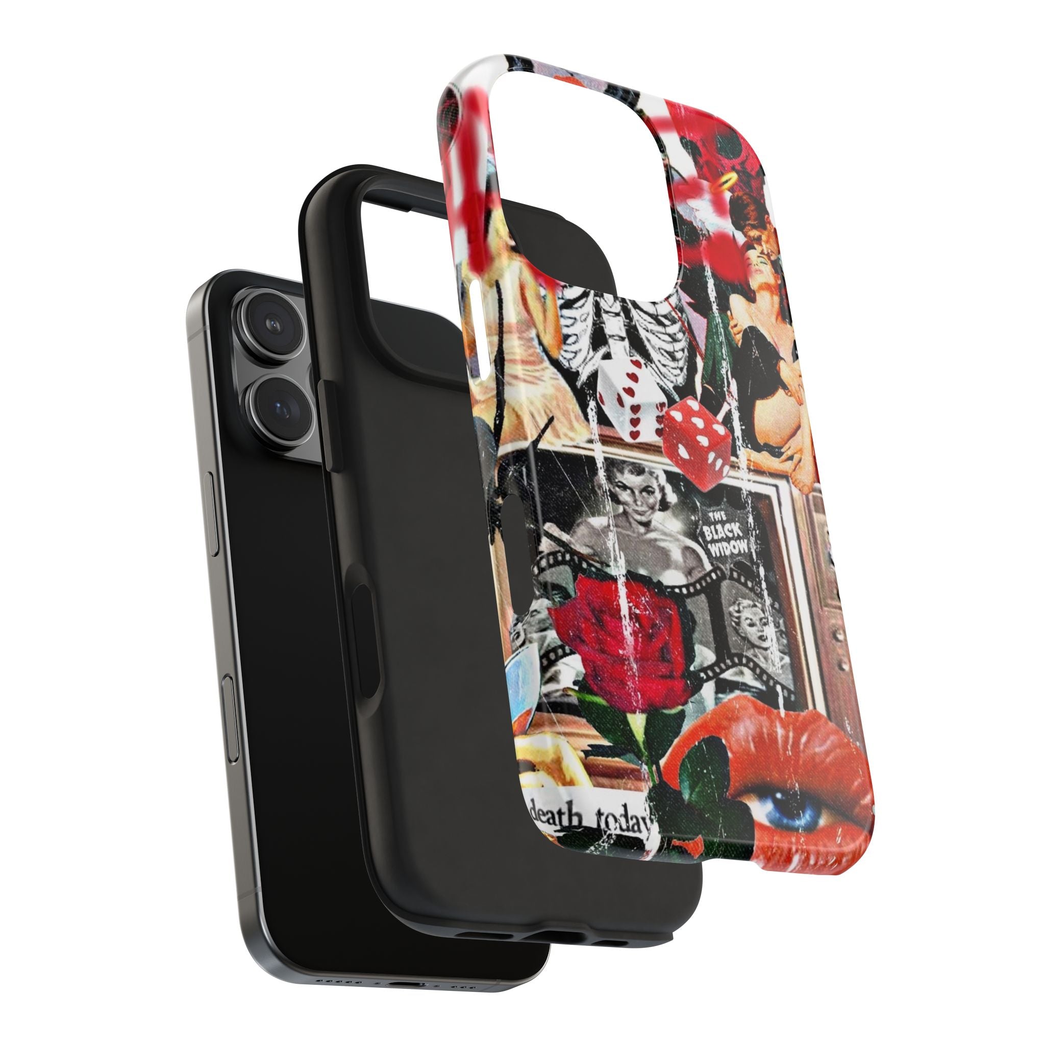 Black widow V2 collage iPhone case