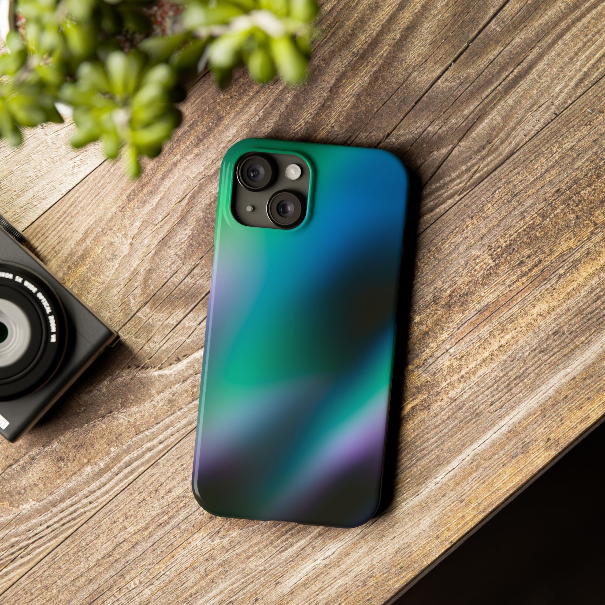 AURORA iPhone Slim case - Teal/Black