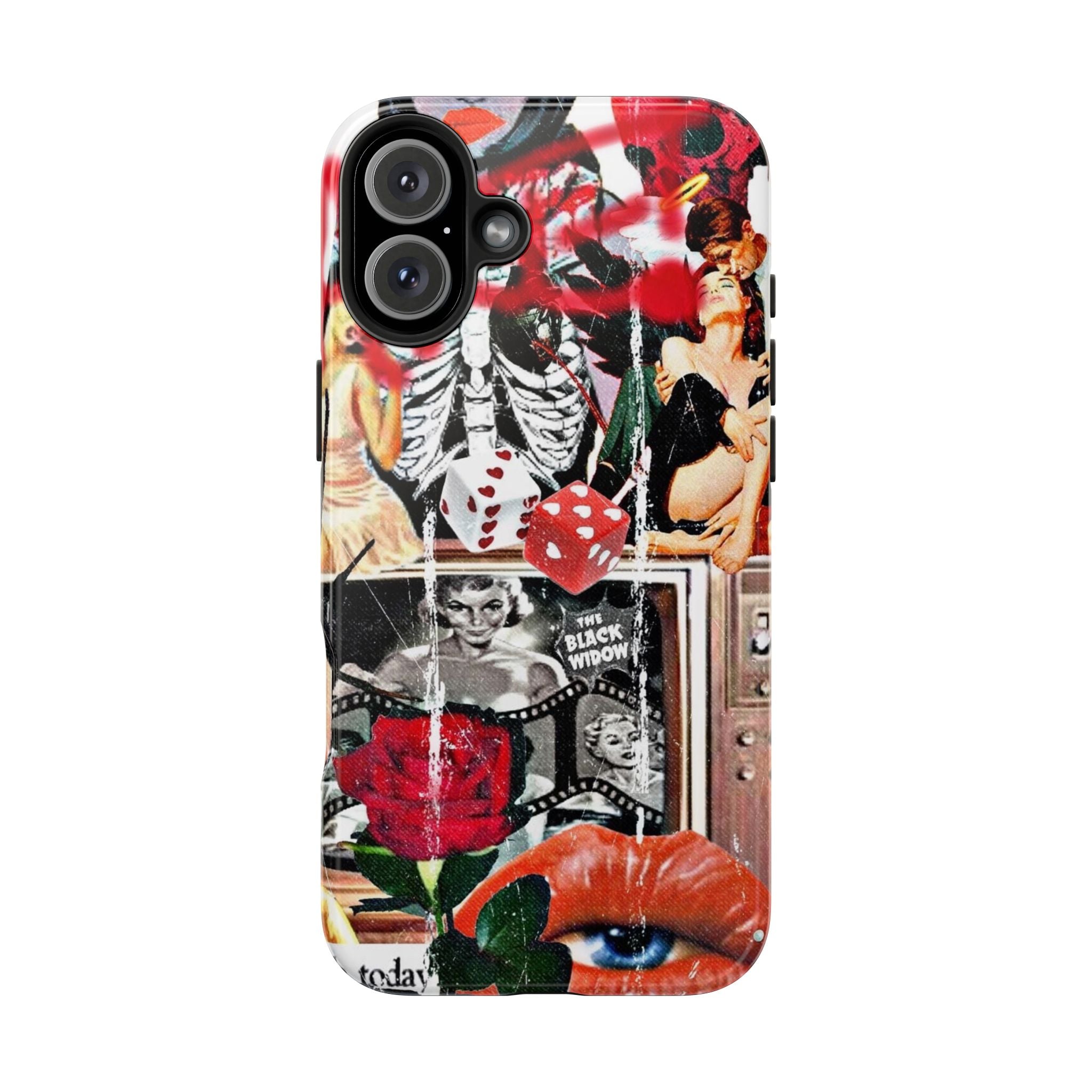 Black widow V2 collage iPhone case