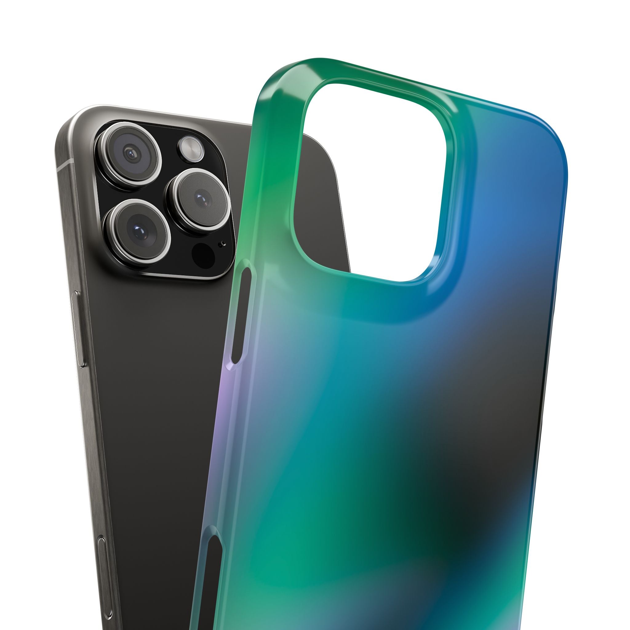 AURORA iPhone Slim case - Teal/Black