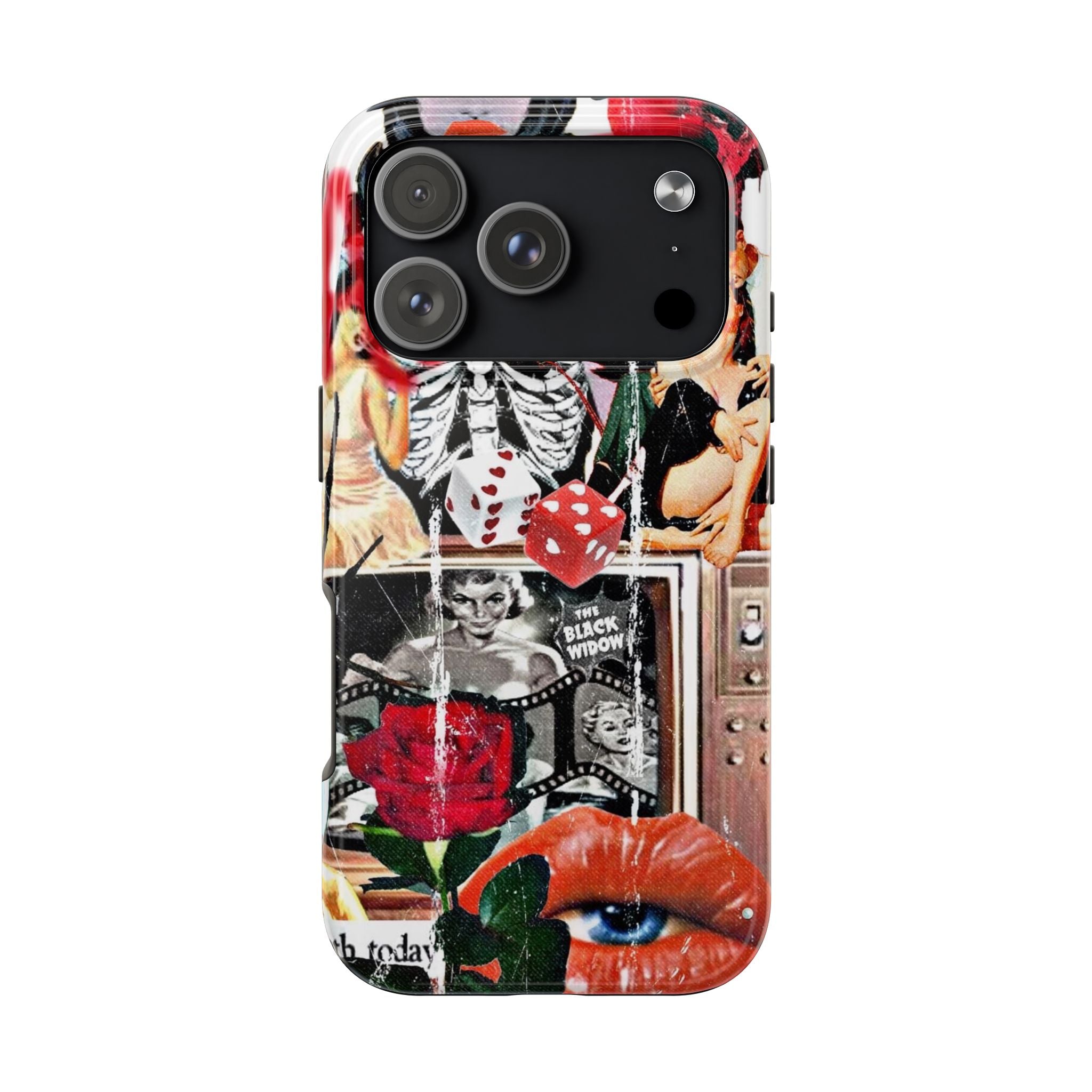 Black widow V2 collage iPhone case