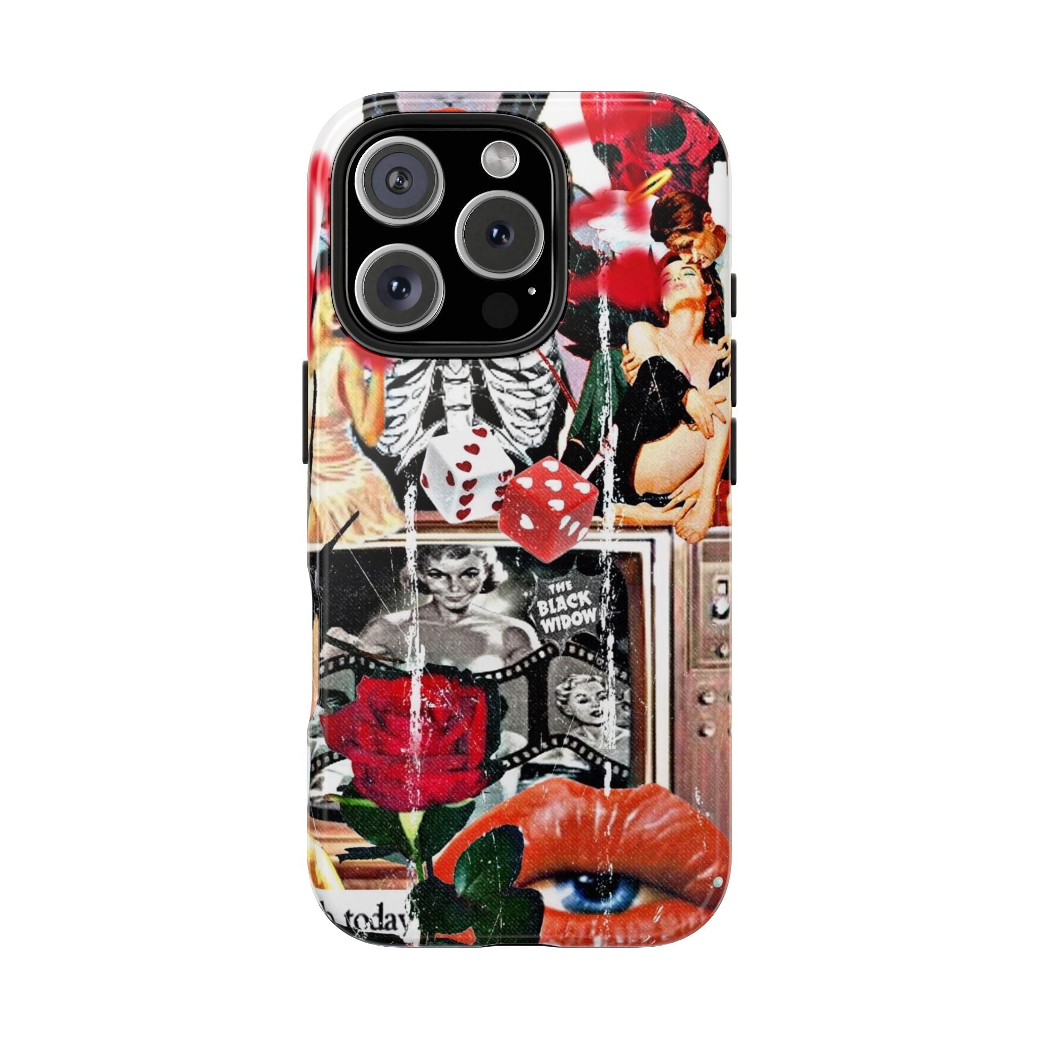 Black widow V2 collage iPhone case