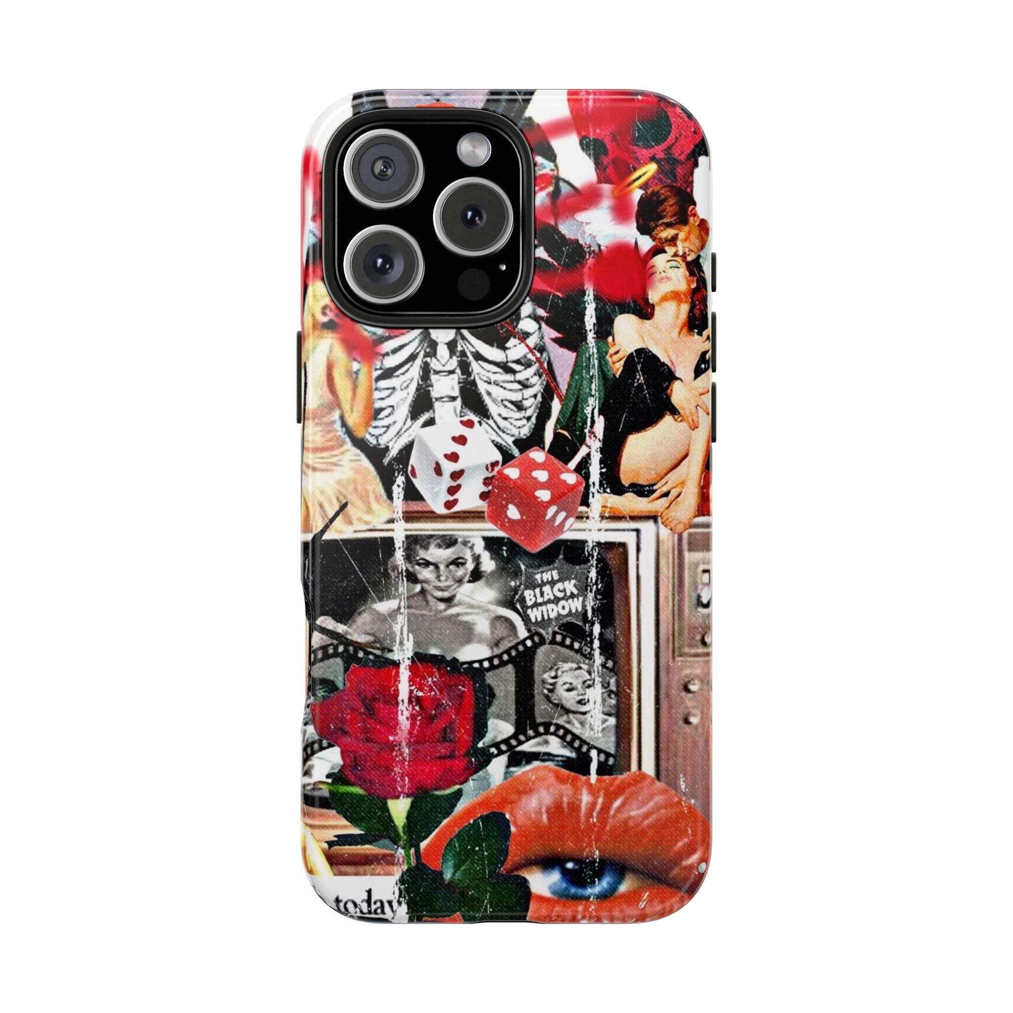 Black widow V2 collage iPhone case