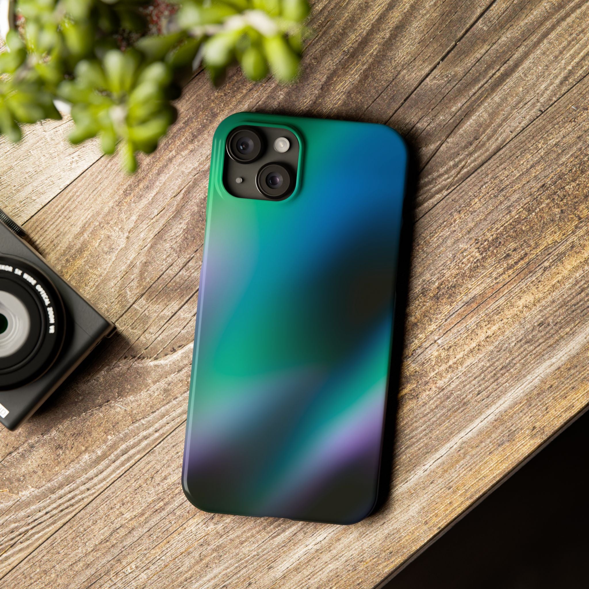 AURORA iPhone Slim case - Teal/Black