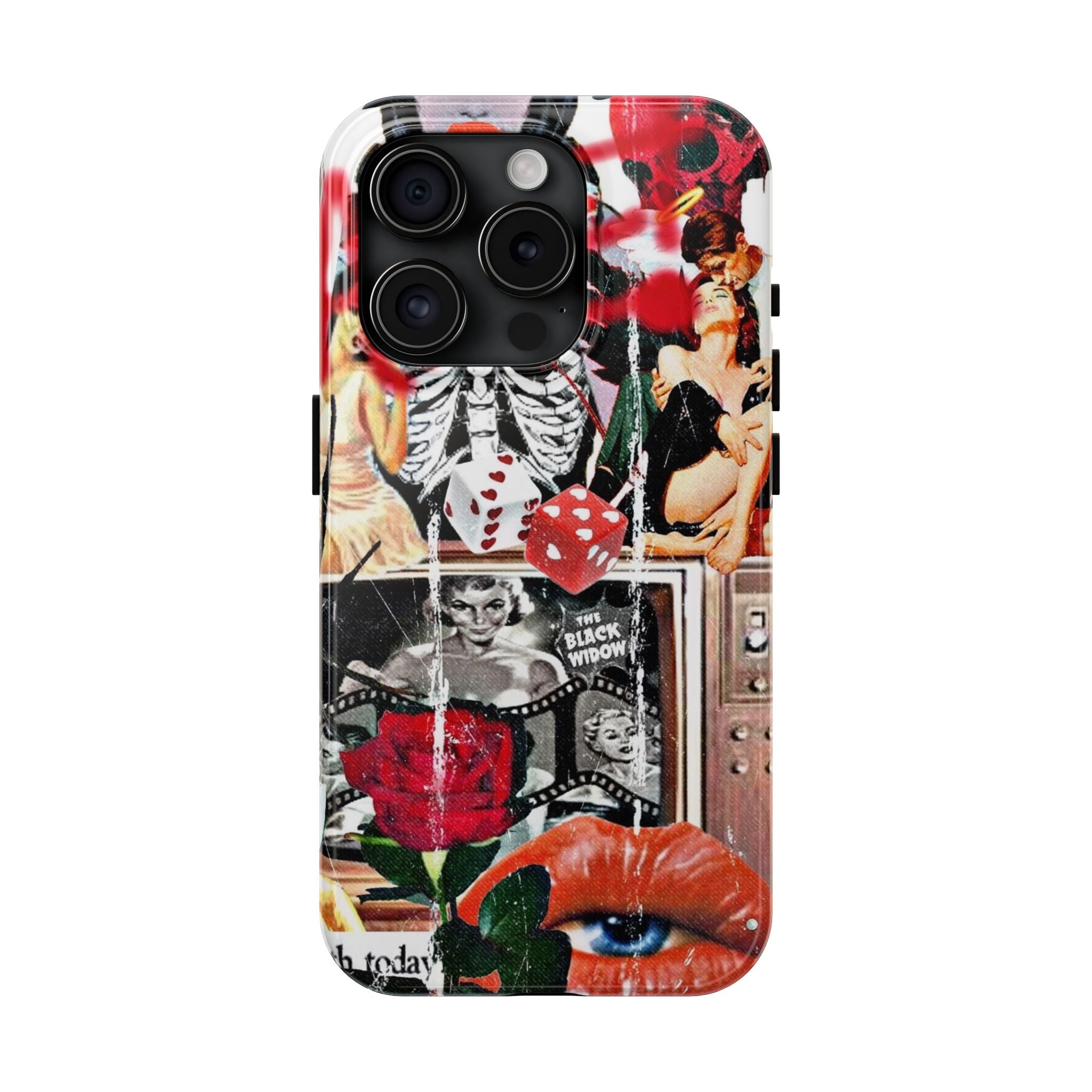 Black widow V2 collage iPhone case