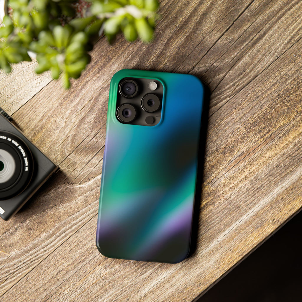 AURORA iPhone Slim case - Teal/Black