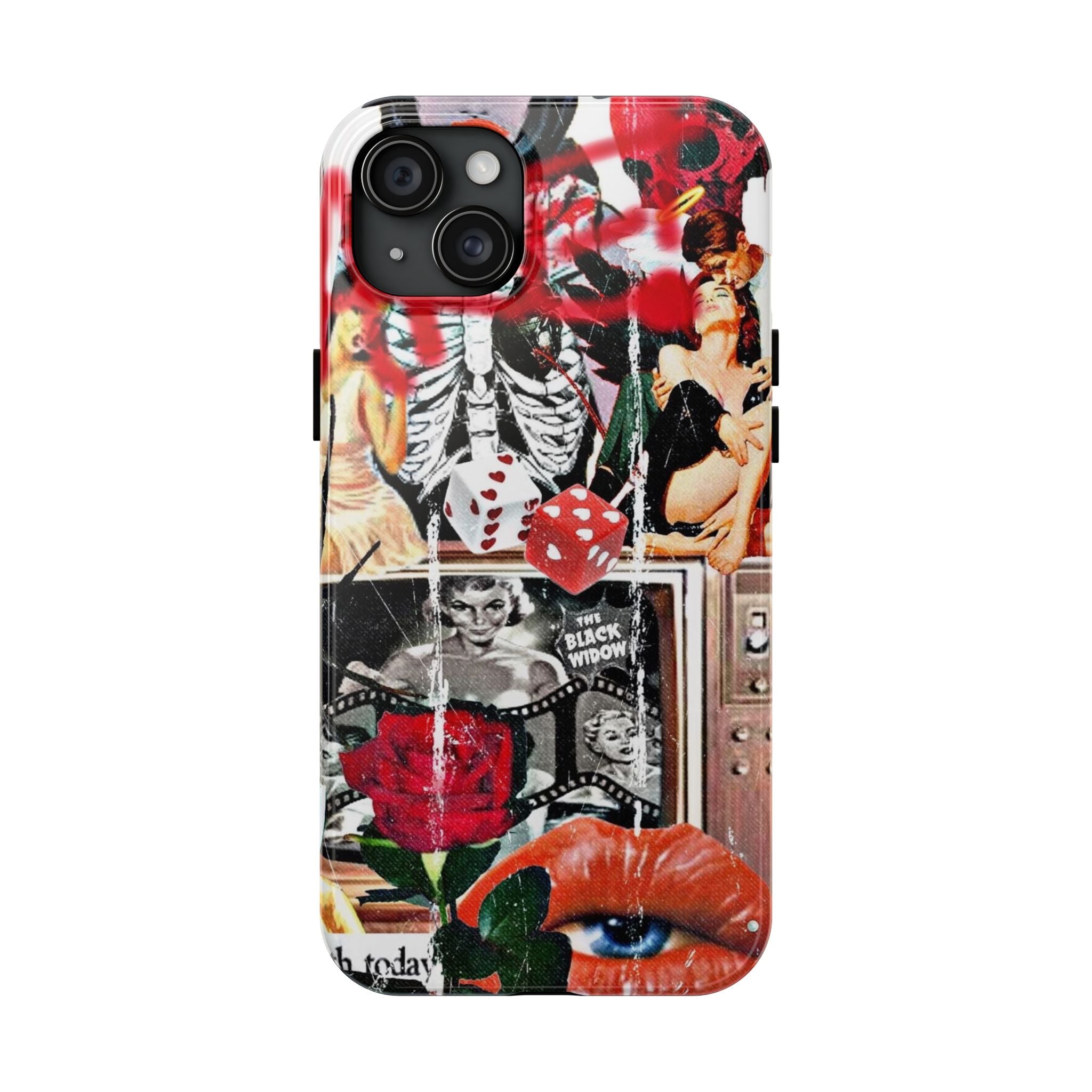 Black widow V2 collage iPhone case