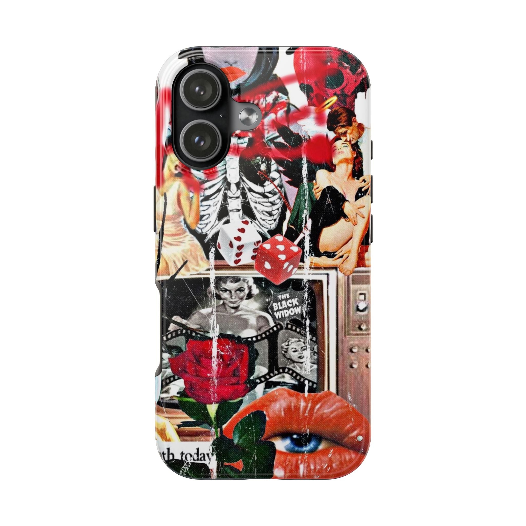 Black widow V2 collage iPhone case