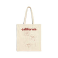 California Canvas Tote Bag — Retro Text Organic Cotton Market Bag
