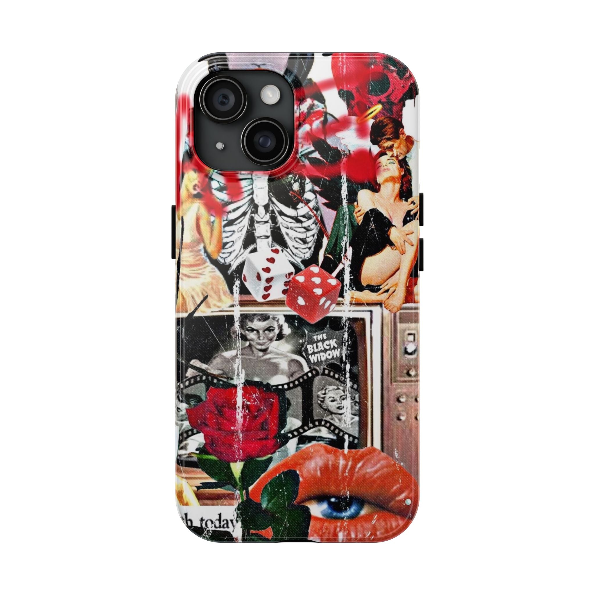 Black widow V2 collage iPhone case