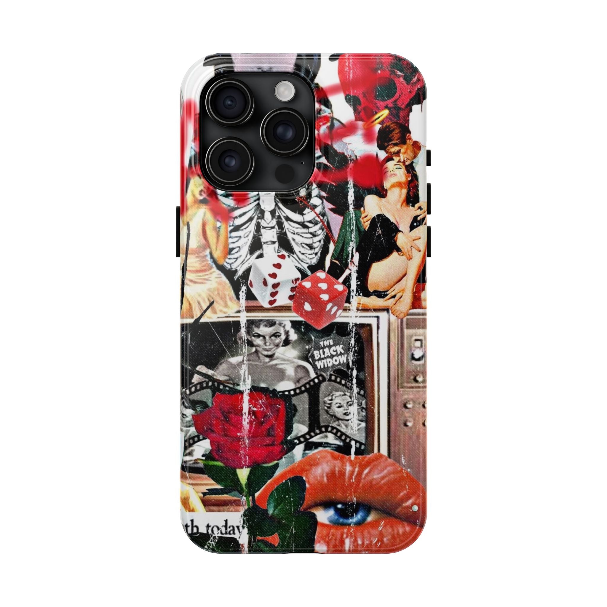 Black widow V2 collage iPhone case