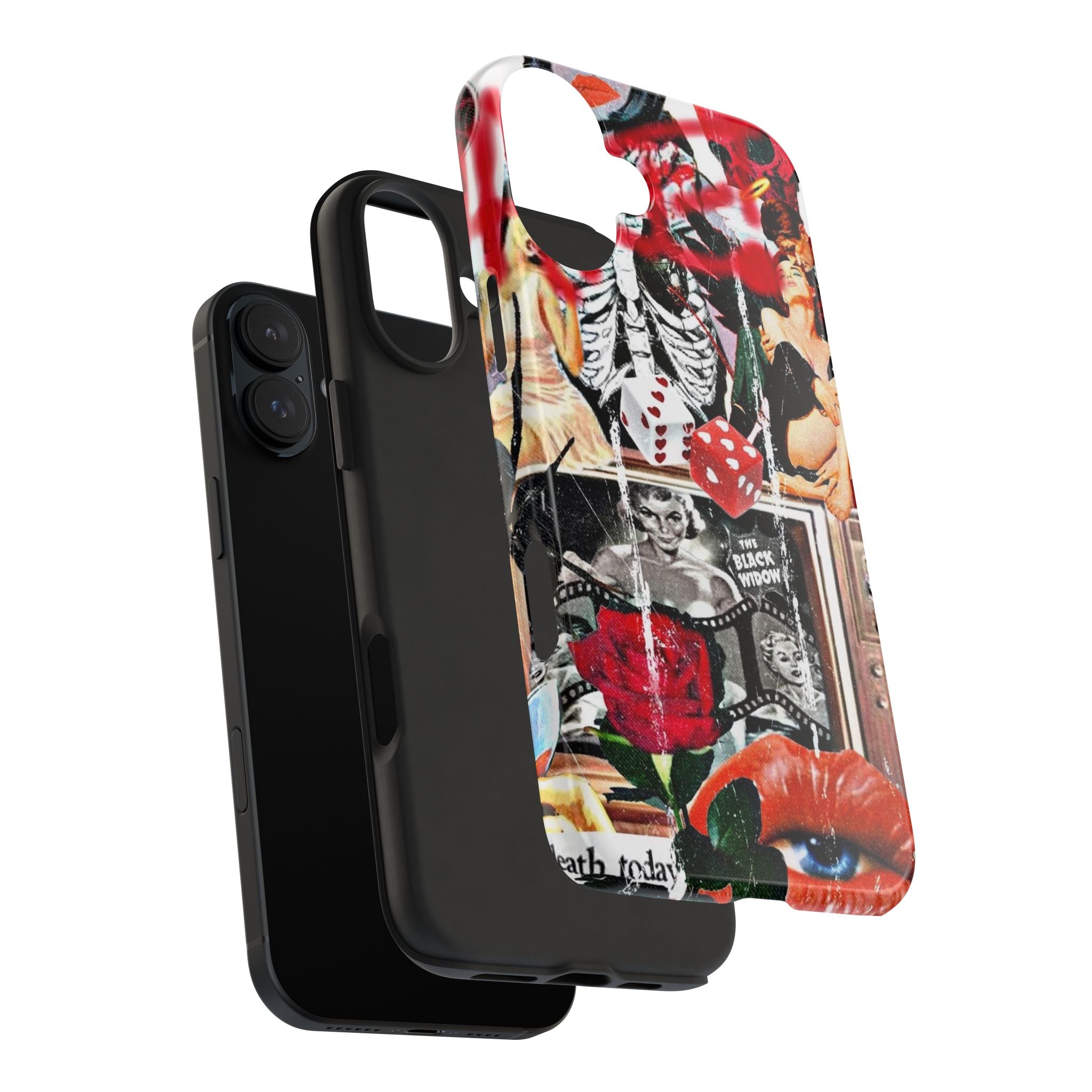 Black widow V2 collage iPhone case