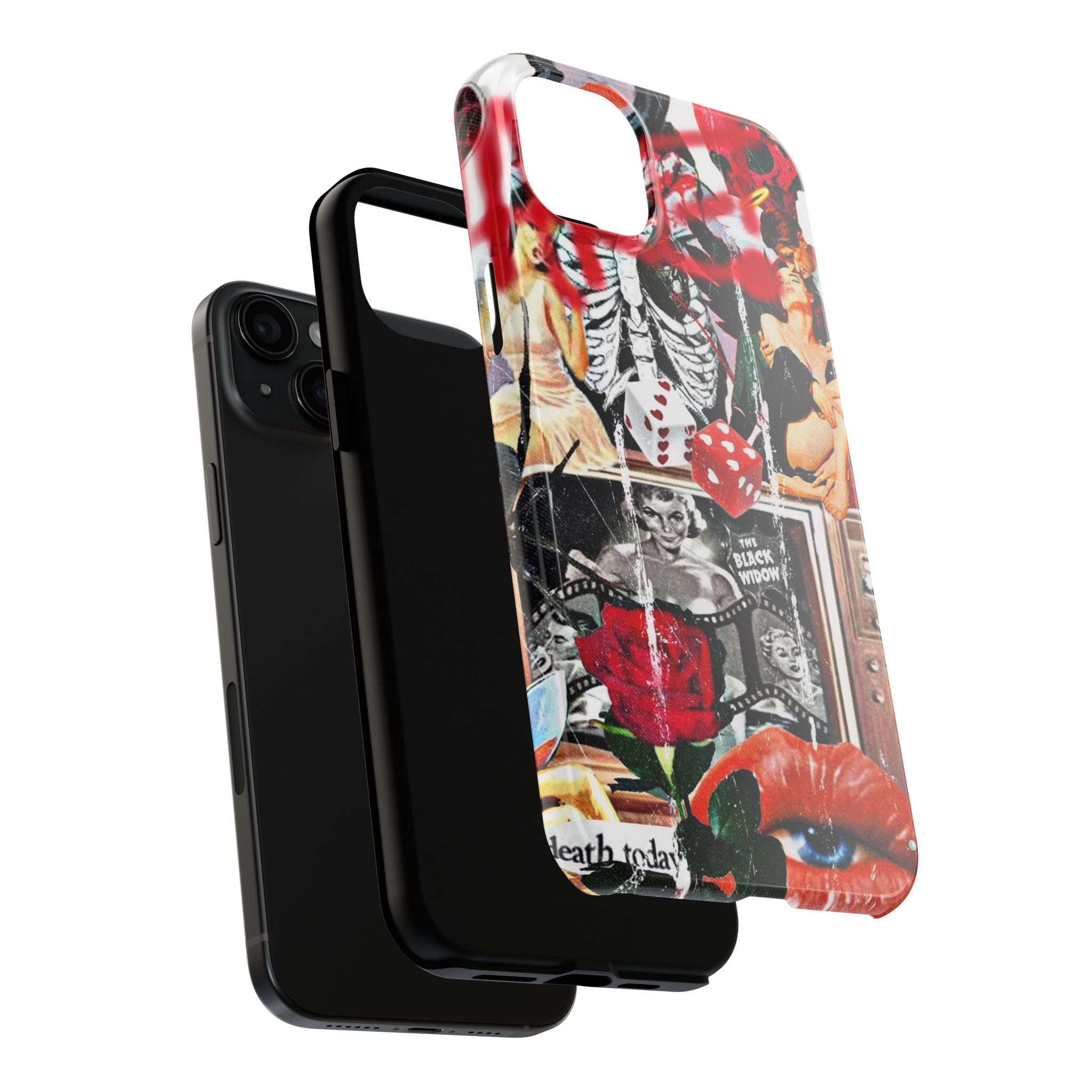 Black widow V2 collage iPhone case