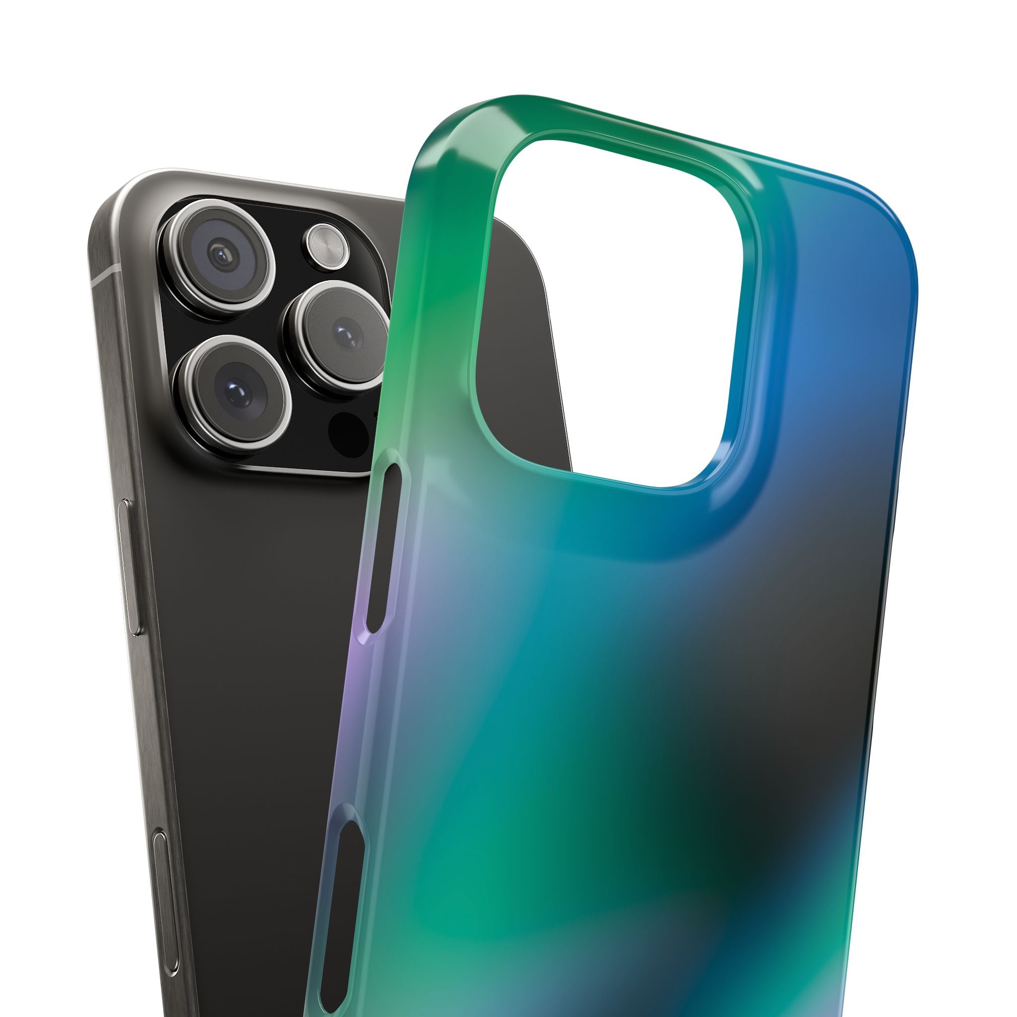 AURORA iPhone Slim case - Teal/Black
