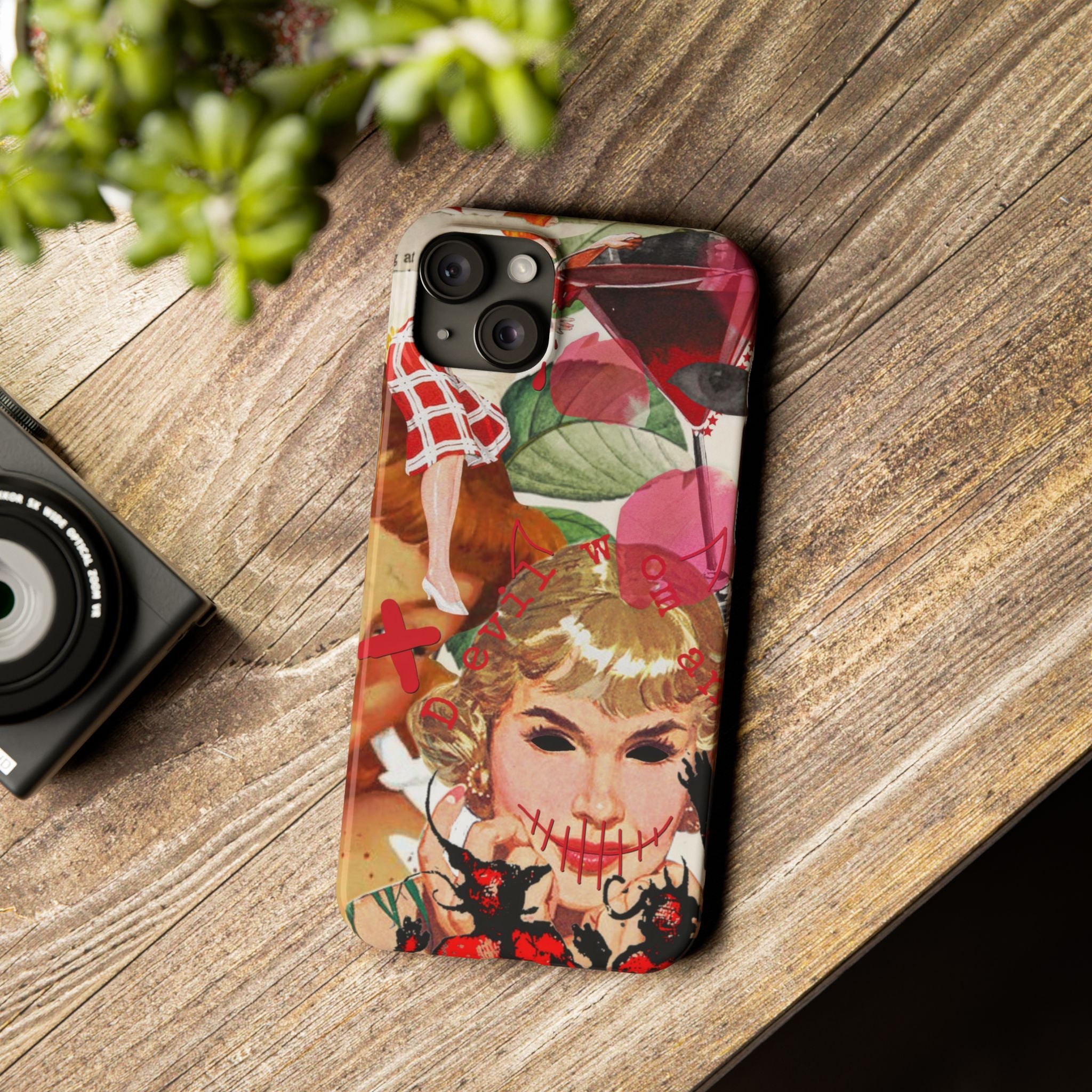 Twisted collage iPhone case